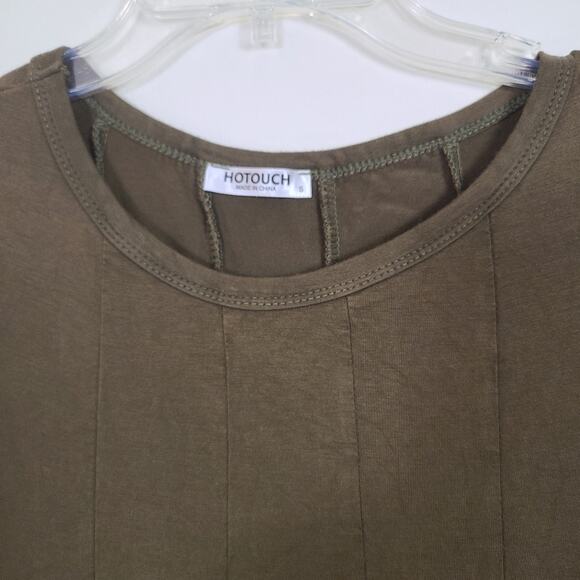 Hotouch Dress Women S Green Lagenlook T Shirt Loose Flowy Midi  Stretch Modest - Picture 8 of 15